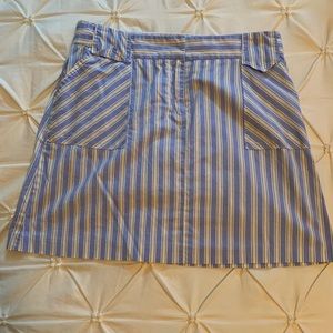 Yellow and blue striped skirt. Size 6.
